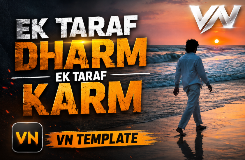 Ek Taraf Dharm Ek Taraf Bhram VN template QR code scanning in VN app