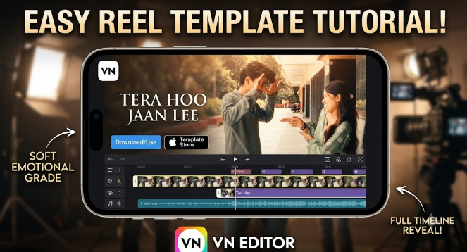 Tera Hoo Jaan Le VN Template – Trending Edit Code 2026 Tera Hoo Jaan Le VN Template preview inside VN Video Editor app