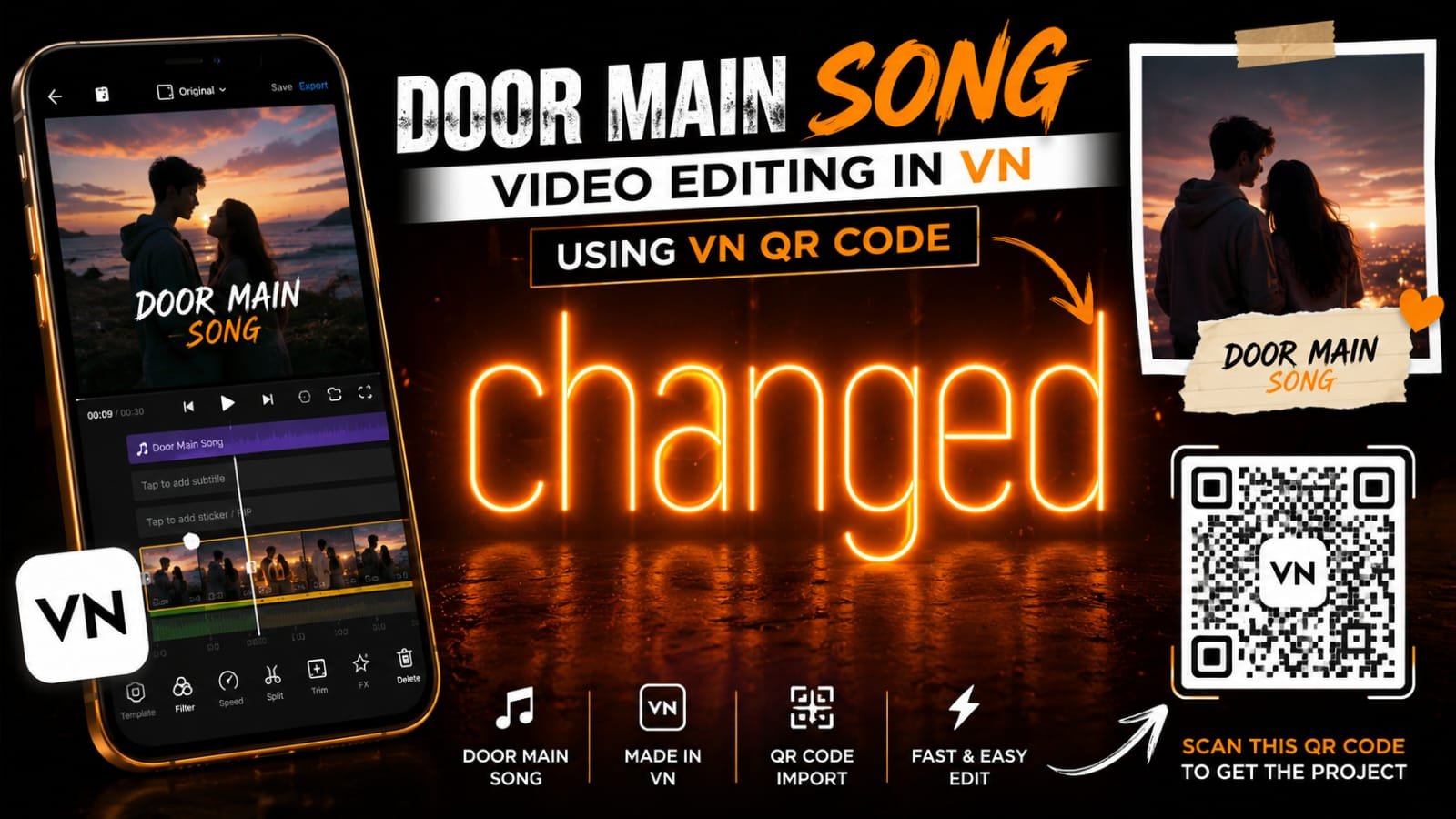 Door Main VN Template – Updated Trending Edit Code 2026 Door Main VN Template updated code preview in VN Video Editor